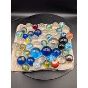 Big Mixed Marble Lot – 1 lb 3.9 oz – 2 Bags (Pink + Brown)